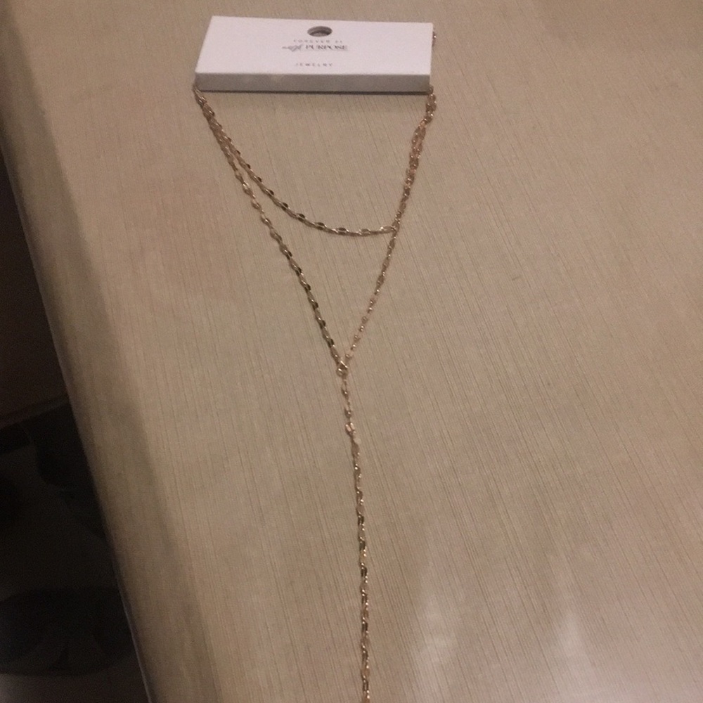 Forever 21 set of 2 gold necklaces y necklace brand new with tags